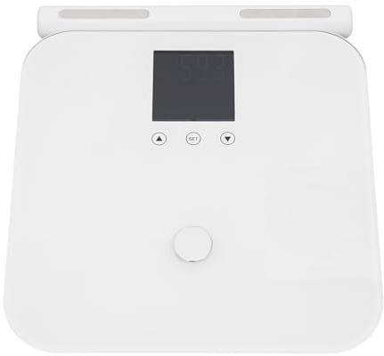 Körperfettwaage mit 8 Elektroden und Griff, Waage Personen Bluetooth, Analyse von 5 Körpersegmenten, Präzise Körperanalysewaage für Gewicht, Körperfett, Muskelmasse, BMI für Zuhause, Fitnessstudio