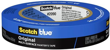 ScotchBlue Painter's Masking Tape - Original Multi Surface – Blue Crepe Paper, 1 Roll, 24mm x 55m
