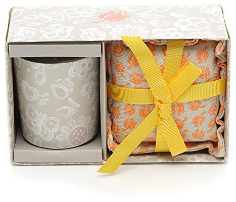 THUN - Everyday Set Candela Media + Cuscino Piccolo Tulip, Ceramica, Variopinto