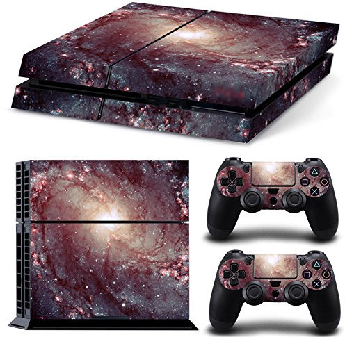 Morbuy PS4 Skin Vinyl Autocollant Decal Sticker pour Playstation 4 Console + 2 Dualshock Manette Set Skins (Horizon Swirl)