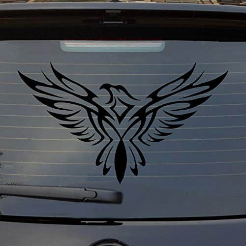 Hellweg Druckerei Adler Tribal Eagle Tattoo Vogel Fun KFZ Auto Aufkleber Sticker Heckscheibenaufkleber