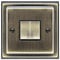 Brush Antique Brass Double Light Switch 2 Gang 2 Way 10amp BE304 KME