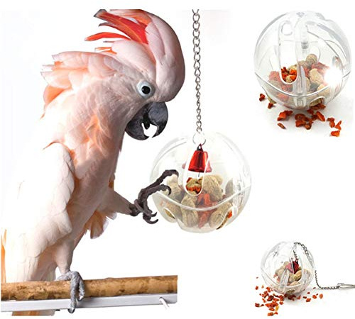 LIANCHI Papagei Kreative Futtersuchsysteme Futterball - Vogelintelligenz Wachstumskäfig Acryl Box Spielzeug (A)