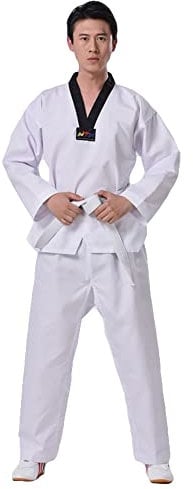 G-LIKE Taekwondo Anzug Uniform Outfit - Kampfsport Judo Gi Aikido Keikogi Karate Kung Fu Training Wettkampf Kleidung Jacke Hose Set Freier Gürtel für Männer Frauen Kinder (150 cm)