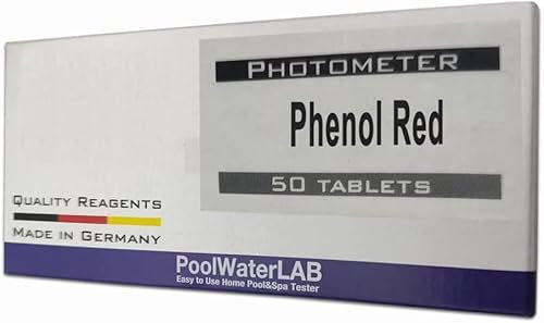 100 x Phenol-Tabletten für Fotometer, Testset, Schwimmbad, Whirlpool, Rot
