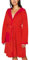 ESPRIT Damen-Bademantel Striped Hoody mit Kapuze Leichtfrottier Fuchsia Größe 44/46,L