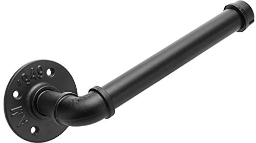 PrimeMatik - Porte-Rouleau 230 mm pour Papier hygiénique en Acier. Tube Industriel et Vintage