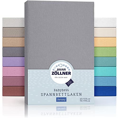 Julius Zöllner Spannbetttuch Jersey 70x140 / 60x120 Anthracite