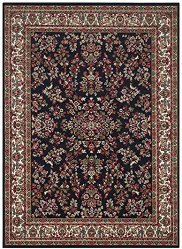 Hanse Home Design Kurzflor Wohnzimmerteppich Orient - Zabul Perser Look, Orientalischer Teppich für Esszimmer, Wohnzimmer, Schlafzimmer - Blau, 120x160 cm
