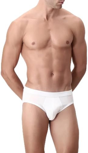 PEROFIL Slip Medio Active Filo di Scozia (Bianco, 3 S)