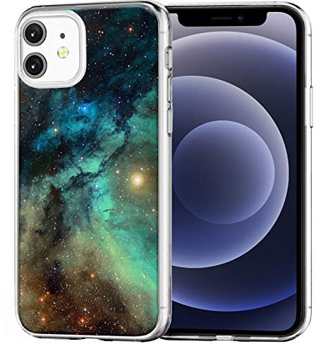 Verco Handyhülle für iPhone 12 Mini Case, Premium Muster Handy Cover für Apple iPhone 12 Mini Hülle weiches Flexibles TPU Case (5,4 Zoll), Sterne Galaxie