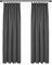 Deconovo Gardinen Verdunkelungsvorhang Kräuselband Schlafzimmer Thermogardine Kälteschutz, 229x132cm(HöhexBreite), Dunkelgrau, 2er Set