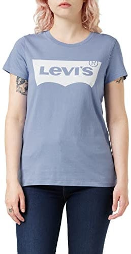 Levi's Femme The Perfect Tee T-Shirt, Batwing Country Blue , XS