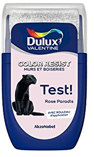 Dulux Valentine Peinture Color Resist - Murs et Boiseries - Mat - Testeur Couleur Rose Paradis 30 ml 5356288