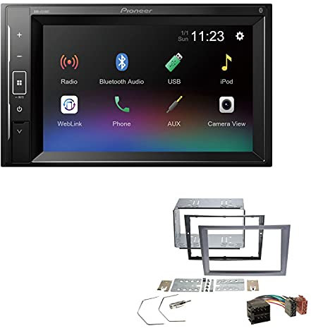 Pioneer DMH-A240BT 2-DIN Autoradio Bluetooth USB passend für Opel Vectra C Charcoal-metallic