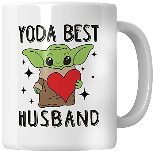 WG - Yoda Best Husband Mug – Wedding, Christmas, or Valentine’s Day Present, Unique Coffee Cup for Him
