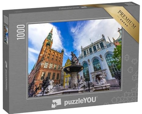 puzzleYOU: Puzzle 1000 Teile „Berühmter Neptunbrunnen, Danzig, Polen“ – aus der Puzzle-Kollektion Polen
