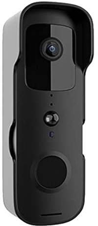 WiFi Video Doorbell Camera, Wireless Doorbell Camera with Chime, 1080P HD & 155° Wide Angle, Motion Detection, Anti- Theft Alert, 2-Way Audio, Ni(Size:sin Google Assistant y Amazon Alexa,Color:Neg