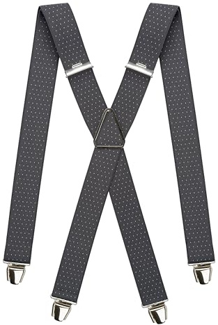 Pierrot - Hosenträger Herren Breit und Vintage - Made in Germany/France - Verstellbare Länge bis zu 130cm - Garantie auf Lebenszeit - 100% DEUTSCH & FRANZÖSISCH