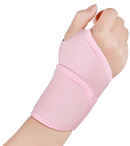 yeloumiss Handgelenkstütze Sport Elastische Handgelenkbandage Handgelenk Unterstützung Verstellbare Handbandage für Sport Schutz und Alltag Einheitsgröße für Linke oder Rechte Hand 1 Stücke (Rosa)