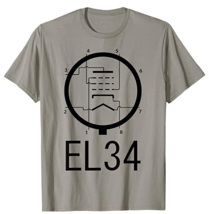 EL34 Diagramma valvola a tubo a vuoto T-shirt Amplificatore per chitarra Maglietta