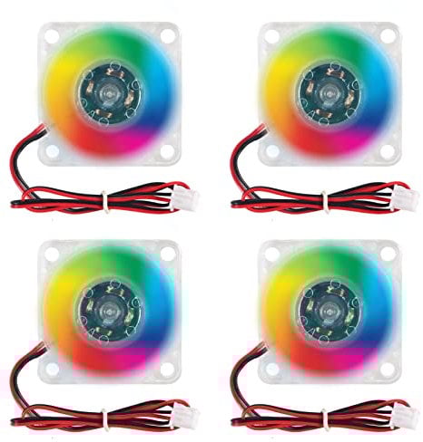 4Pcs 3010 Fan 30mm 30x30x10mm RGB Fan Color Led DC 24V 3010 DC Cooler Hydraulic Bearing Brushless Cooling 30x10mm 2PIN