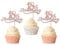 Xsstarmi 24 Pack 18th Anniversary Cupcake Toppers Glitter Cheers to 18 Years 18 th Birthday Cupcake Picks for Happy 18th Anniversary Birthday Party Cake Decorations Supplies Rose Gold