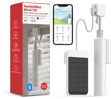 SwitchBot Blind Tilt Persianas Motorizadas - Persianas Eléctricas Inteligentes con Mando a Distancia Bluetooth con Control Fotosensible y Compatible con Alexa & Google Home con SwitchBot Hub Añadido