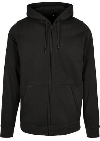 Build Your Brand Herren Kapuzenpullover Basic Zip Hoody, klassischer Männer Hoodie mit Reißverschluss