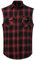 Iris Sprite Chemise décontractée à Carreaux sans Manches en Flanelle boutonnée pour Homme, Coupe Ample avec Poche, Rouge -A112, L