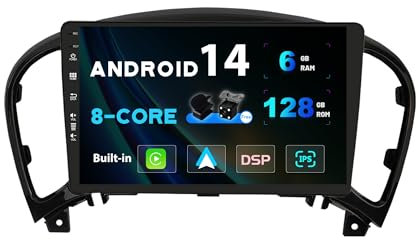 SXAUTO - 6G+128G - Android 12 IPS Car Stereo For Nissan Juke J15 / YF15 Infiniti ESQ (2011-2019) - Wireless CarPlay/Android Auto/DSP - Camera + MIC - 9 Inch 2 Din - DAB SWC Fast-boot 360-Camera AHD