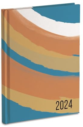 Wochenplaner Organizer 2024 cm 17 x 24 cm geschlossen Januar-Dezember 2024 Hardcover