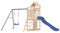 vidaXL Solid Wood Pine Outdoor Playset | Multi-activity Children's Garden Climbing Frame | Includes Swing, Slide, Ladder, Rockwall & Sandpit
