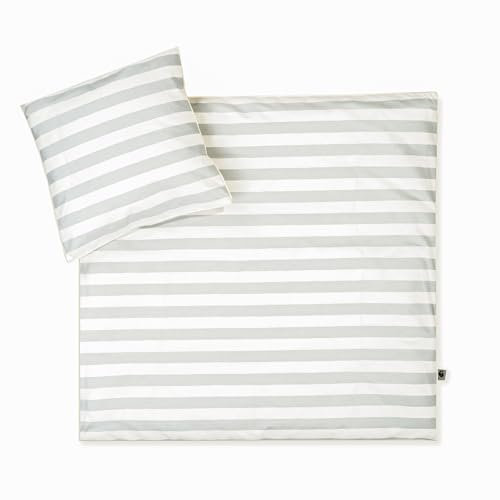 Julius Zöllner Bettwäsche Organic Stripes, Gr. 80x80 und 35x40 cm, Babybettwäsche, Schadstoffgeprüft