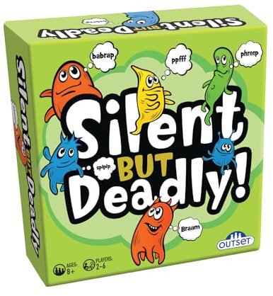 Outset Media Silent But Deadly Kartenspiel – 2 bis 6 Spieler ab 8 Jahren