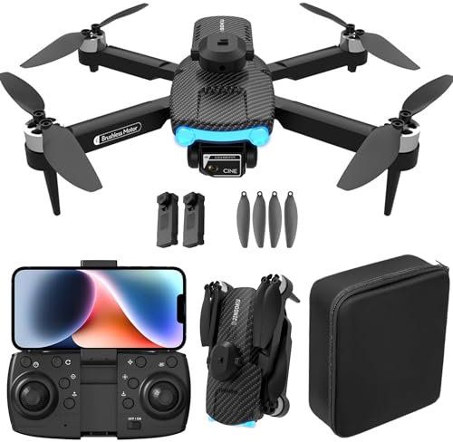 Jinsoku S125 Foldable Drone, 1080P Camera Quality For Kids & Adults, Professional RC Quadcopter, Brushless Motor, Easy to Use For Beginners, 5G WIFI, 30 Mins Flight Time, 2 Batteries