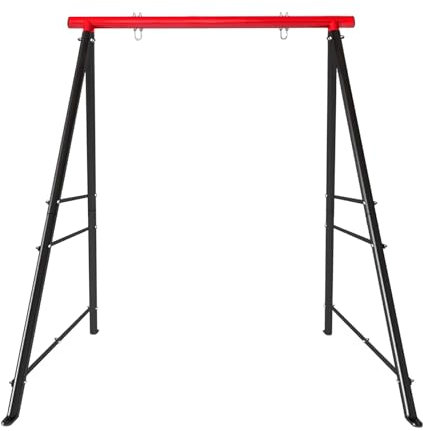 Portique Balancoires Exterieur pour Le Jardin, Balancoire Enfant Exterieur en Métal, Balançoire Exterieur Robuste à Cadre en A, Comprend Uniquement la Balançoire (Rouge)