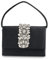 Michelle Moon Damen Klein Elegant Glitzer Abendtasche Schwarz | Clutch Schwarz mit abnehmbarer Schulterkette | 19,5 cm x 13 cm x 5,5 cm