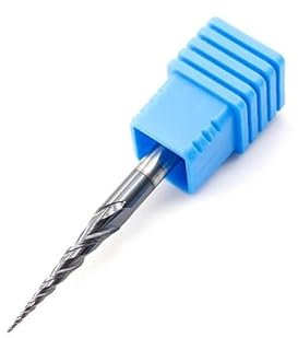 MNUPL Fresa de carburo sólido de tungsteno, Fresa cónica de Punta esférica CNC for Brocas de enrutador de Metal y Madera, Fresa cónica de Punta esférica, 1 ud.(R0.5X60XD8X100L)