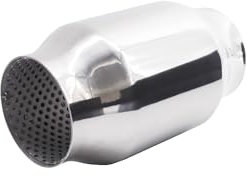 Simoni Racing ESR4 - Silenciador deportivo universal, salida redonda recta, silenciador recto para coche, acero inoxidable, longitud 160 mm