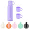 Thermal Flask with Cup 648ml/22oz Flask for Hot Drink, Vacuum Insulated Flask, Thermal Cold Water Bottle Thermo Coffee Flasks(Purple,Set)