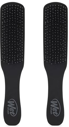Wet Brush Brosse à cheveux démêlante pour homme noire - Stimule le cuir chevelu et la barbe pour des cheveux plus épais, plus forts et plus sains - Les poils Intelliflex Detangler favorisent la