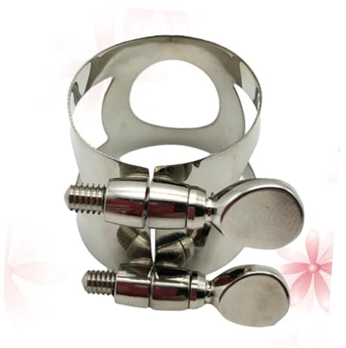TOYANDONA Clip Para Caña De Clarinete Abrazadera Niquelada Abrazadera De Doble Tornillo Para Clarinete Sib Agudo Practica De Instrumento