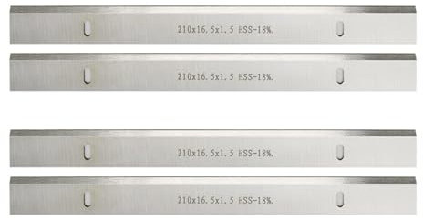 2 Pairs 210mm HSS Thickness Planer Blade 210x16.5x1.5mm Jointer Knife For Scheppach Einhell Erbauer Woodworking Tool Accessories