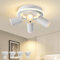 LED Deckenleuchte 4 Flammig Schwenkbar,Runde Deckenstrahler mit unteres Glühen 22W+4x5W GU10 Spots,3000K Warmweiß Deckenlampe strahler,Modern Deckenspot Lampe,Spotleuchte wand für Küche,WohnzimmerWeiß