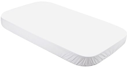 Waldin Spannbettlaken Groß, Babybett 7in1, Jersey Baumwolle, Weiß