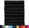 BaSaTex Frottier Handtücher Set aus weicher Baumwolle - 50x100 cm - 100% Baumwolle Öko-Tex Made in Green Zertifiziert | 8X Handtuch in Schwarz