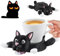 Funny Cat Coasters, 3D Print Cute Black Cats Coaster, Cup Holder for Drinks, Cat Gifts for Women & Men, Decorative Home Accessories, Expression & Moving Limbs, Housewarming Gift for Pet Lovers