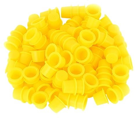 Homoyoyo 100Pièces Capsules Encre pour Maquillage des Sourcils et Tatouage Contenants de Jaune pour Pigments et Applications Hygiéniques
