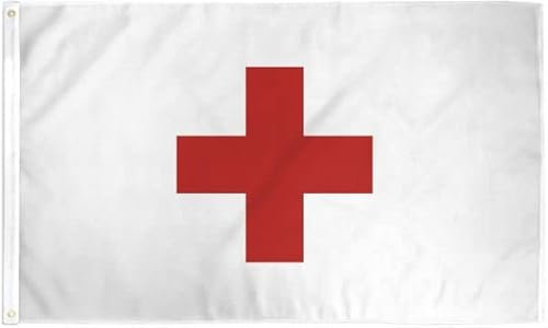 Bannière Croce Rossa Occhielli In Metallo Bandiera Personalizzata Garden Flag Per Conferenza Eventi Bar 3X5Ft
